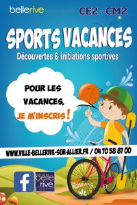 Affiche sports vacances 2019 Bellerive