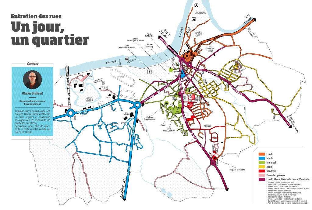 Plan d'entretien des rues à Bellerive-sur-Allier