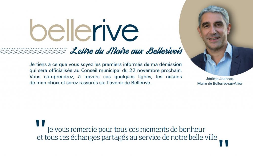 Lettre du maire Jérôme Joannet aux bellerivois