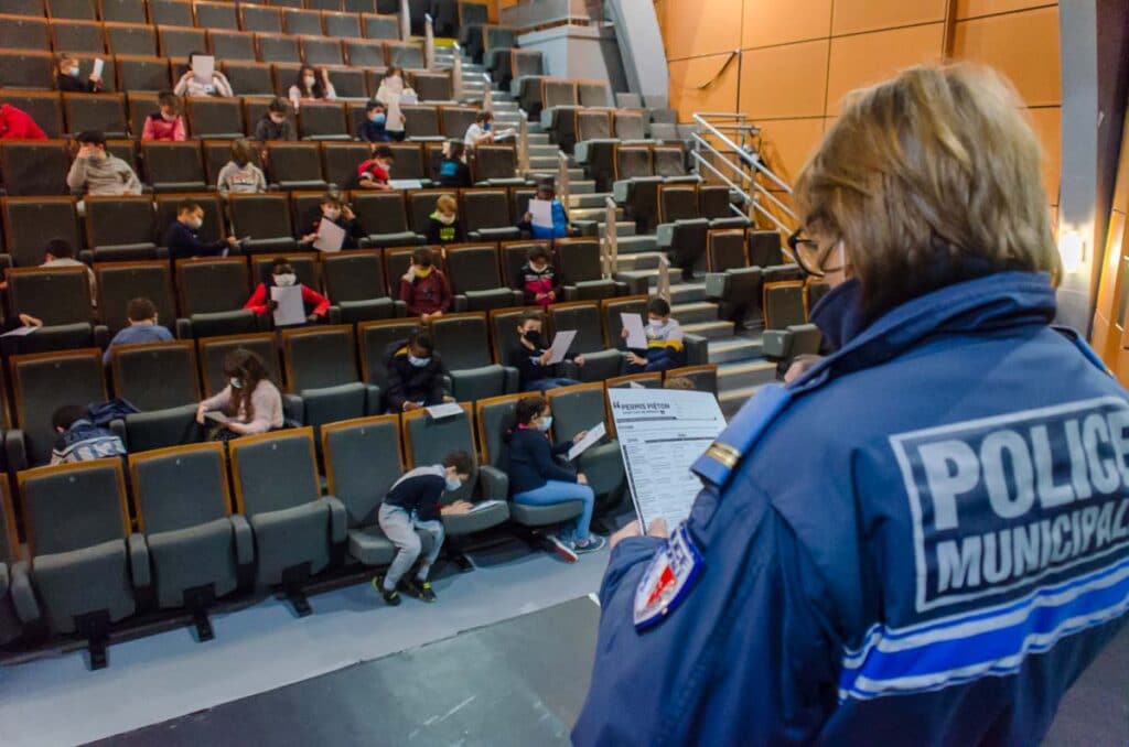 examen du permis piéton pour les écoliers de Bellerive